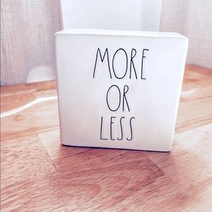 Rae Dunn LESS IS MORE | MORE OR LESS Paper Weight